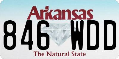 AR license plate 846WDD