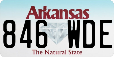 AR license plate 846WDE