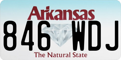 AR license plate 846WDJ