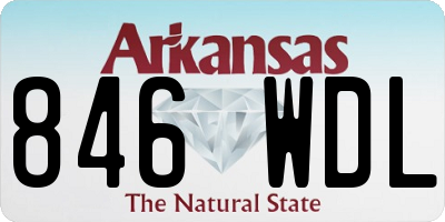 AR license plate 846WDL