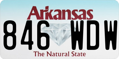 AR license plate 846WDW