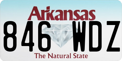 AR license plate 846WDZ