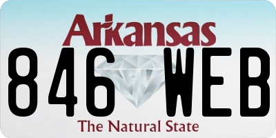AR license plate 846WEB
