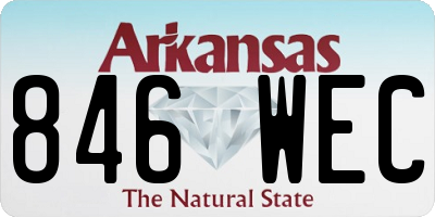 AR license plate 846WEC