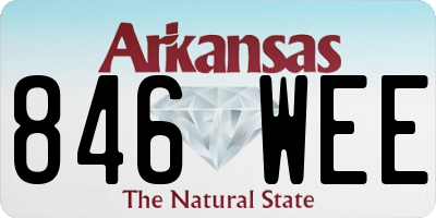 AR license plate 846WEE