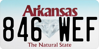 AR license plate 846WEF