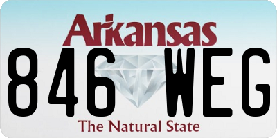AR license plate 846WEG