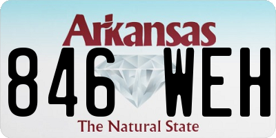 AR license plate 846WEH