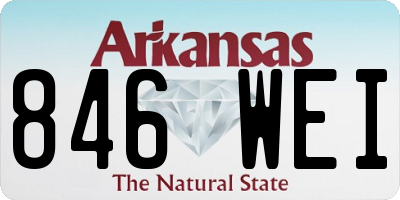 AR license plate 846WEI