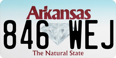 AR license plate 846WEJ