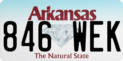 AR license plate 846WEK