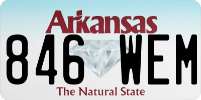 AR license plate 846WEM