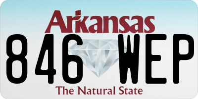 AR license plate 846WEP