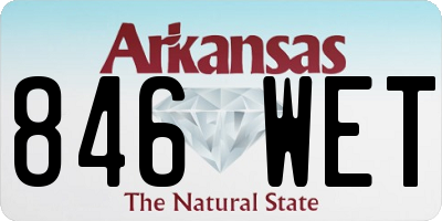 AR license plate 846WET
