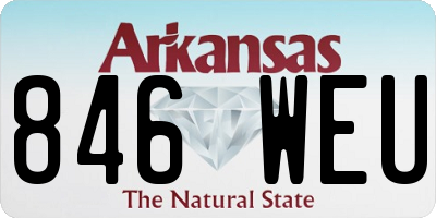 AR license plate 846WEU