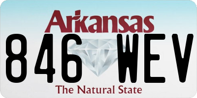 AR license plate 846WEV
