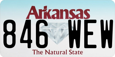 AR license plate 846WEW