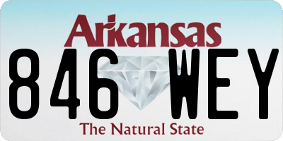 AR license plate 846WEY