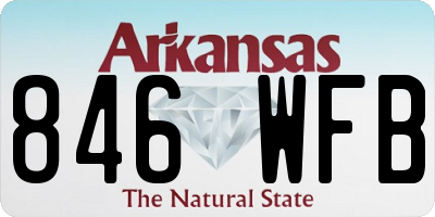 AR license plate 846WFB