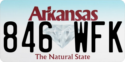 AR license plate 846WFK