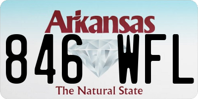 AR license plate 846WFL