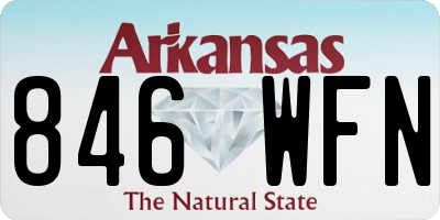 AR license plate 846WFN