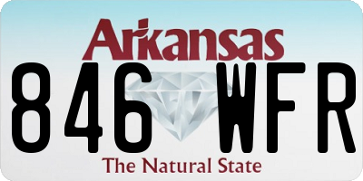 AR license plate 846WFR