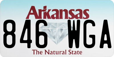 AR license plate 846WGA