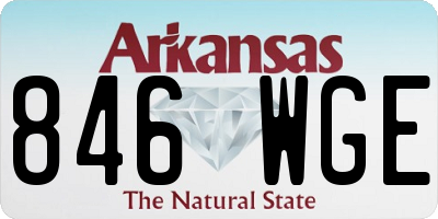 AR license plate 846WGE