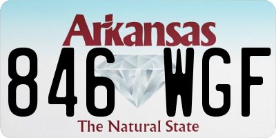 AR license plate 846WGF