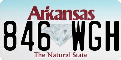 AR license plate 846WGH