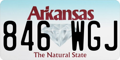 AR license plate 846WGJ