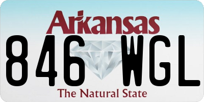 AR license plate 846WGL