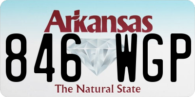 AR license plate 846WGP