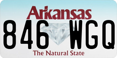AR license plate 846WGQ