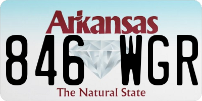 AR license plate 846WGR