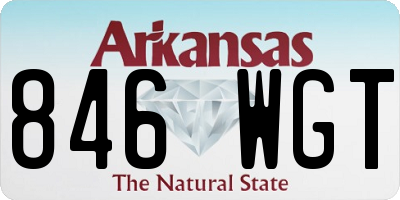 AR license plate 846WGT