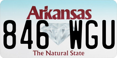 AR license plate 846WGU