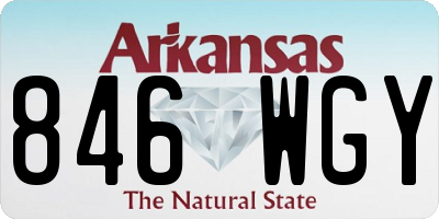 AR license plate 846WGY