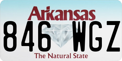AR license plate 846WGZ