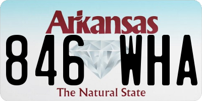 AR license plate 846WHA