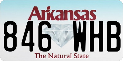 AR license plate 846WHB