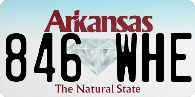 AR license plate 846WHE