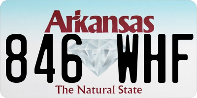 AR license plate 846WHF