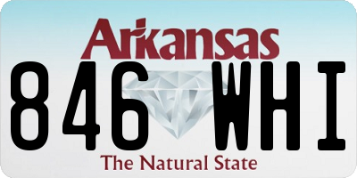 AR license plate 846WHI