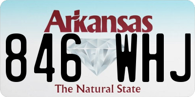 AR license plate 846WHJ