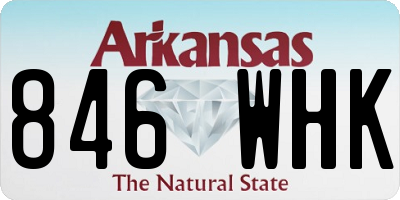 AR license plate 846WHK