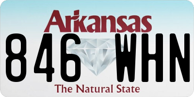 AR license plate 846WHN