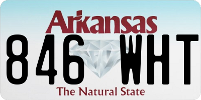 AR license plate 846WHT