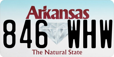 AR license plate 846WHW